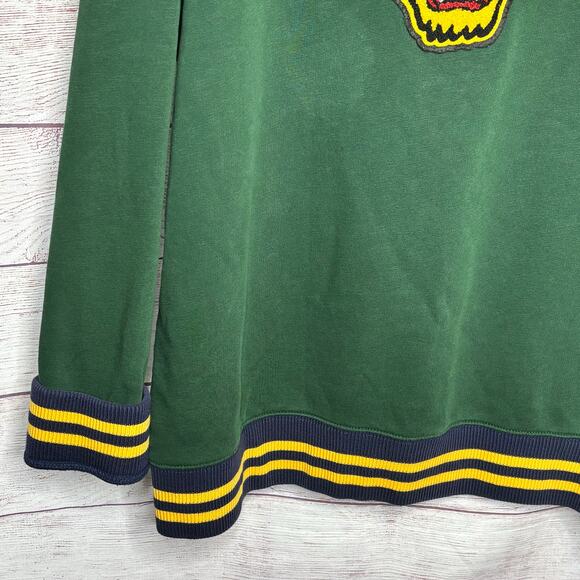 Ralph Lauren Polo Varsity Green Tiger Patch Pullover Crew Neck Sweatshirt XL - Picture 9 of 10